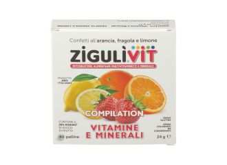 Zigulì Vit Compilation Vitamine e Minerali Arancia Fragola Limone 40 Palline