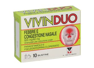 VivinDuo Febbre e Congestione Nasale Paracetamolo 10 Bustine