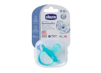 Chicco gommotto physio soft blu silicone 6-12 mesi 1 pezzo