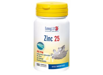 Longlife zinc 25mg 100 cpr