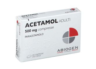 Acetamol Adulti Paracetamolo 20 Compresse 500 mg