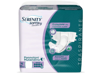 Serenity Soft Dry Sensitive Pannolone Mutandina Maxi Taglia M 15 Pezzi