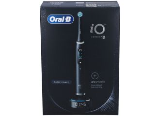 Oral-B Spazzolino Elettrico Ricaricabile iO 10 Nero + 1 Testina, 1 Custodia Da Viaggio ricaricabile, 1 Caricatore iO Sense