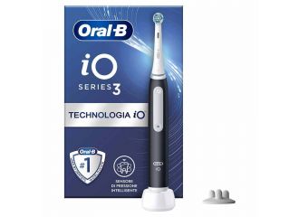 Oral-B iO 3S Spazzolino Elettrico Ricaricabile Nero con 1 Testina Di Ricambio