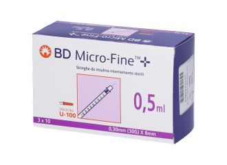 Siringa Insulina BD 0,5 ml Ago G30 x 8mm 30 Pezzi