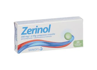 Zerinol 300mg + 2mg Contro Febbre e Influenza 20 Compresse Rivestite