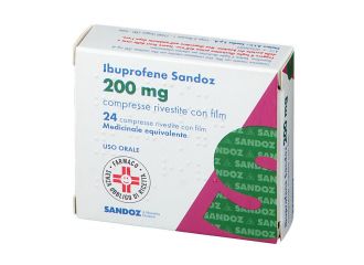 Ibuprofene Sandoz 200 mg Antidolorifico 24 Compresse Rivestite