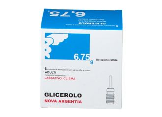 Glicerolo Nova Argentia Adulti 6,75g Soluzione Rettale 6 Monodose con Camomilla e Malva