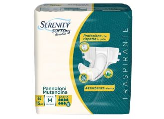 Serenity Soft Dry Sensitive Pannolone Mutandina Extra Taglia M 15 Pezzi