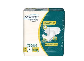 Serenity Soft Dry Sensitive Pannolone Mutandina Extra Taglia L 15 Pezzi