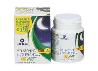 Melatonina Act 1Mg + Valeriana 5 Complex Forte 60 Compresse