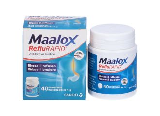 Maalox RefluRapid Integratore Per il Bruciore di Stomaco 40 Compresse Masticabili