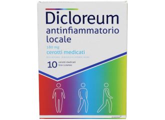 Dicloreum Antinfiammatorio Locale 180 mg Diclofenac 10 Cerotti Medicati