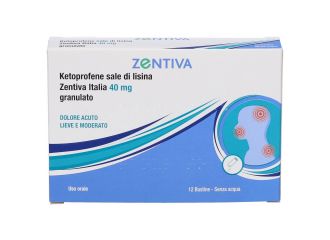 Ketoprofene Sale Di Lisina Zentiva 40 mg 12 Bustine