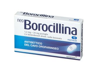 Neoborocillina 1,2mg + 20mg Antisettico Cavo Orofaringeo 16 Pastiglie