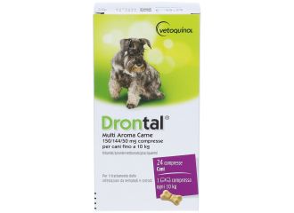 Drontal Multi Aroma Carne Per Cani Fino a 10 Kg 24 Compresse