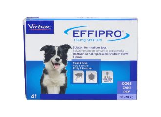 Effipro Spot-On Antiparassitario Per Cani Da 10-20 Kg 4 Pipette 1,34 ml