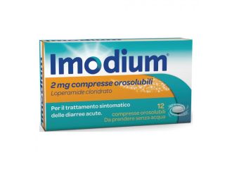 Imodium 2 Mg Loperamide Cloridrato Antidiarroico 12 Compresse Orosolubili