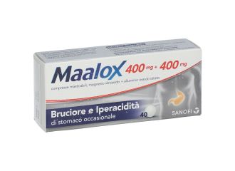 Maalox Compresse Antiacido 400mg+400mg 40 Compresse Masticabili