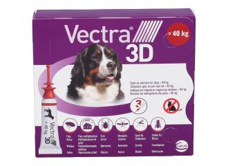 Vectra 3d Rosso Spot-On Cani Superiori a 40 Kg 3 Pipette