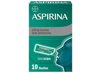 Aspirina in Granuli Senz'Acqua Antidolorifico e Antinfiammatorio contro Mal di Testa e Dolore 10 Bustine