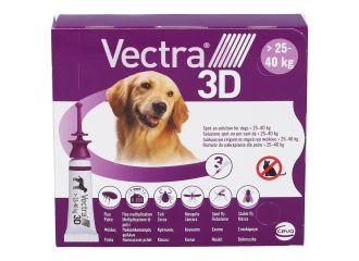 Vectra 3d Viola Spot-On Cani Da 25 A 40 Kg 3 Pipette Monodose