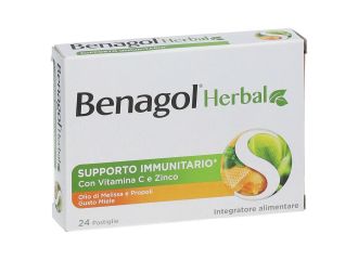 Benagol Herbal Supporto Immunitario Integratore Gusto Miele 24 Pastiglie