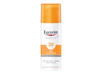Eucerin Sun Oil Control Gel-Crema Tocco Secco FP 30 Protezione Viso Pelle Grassa 50 ml