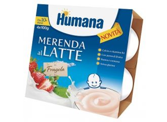 Humana mer.latte fragola4x100g