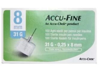 Accufine ago insulina 31g 8mm 100 pezzi