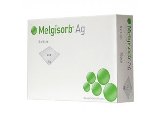 Melgisorb ag medicazione con carbossilmetilcellulosa e ioni d'argento 10 x 10 cm 10 pezzi
