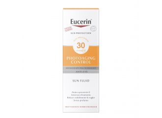 Eucerin Sun Fluid Anti-Età Crema Solare Viso FP 30 Protezione Alta 50 ml