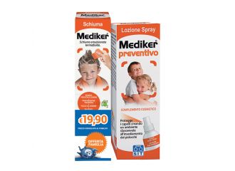 Mediker schiuma + mediker preventivo spray bi pack