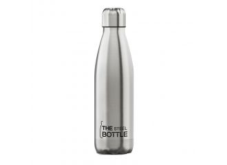 The steel bottle silver
