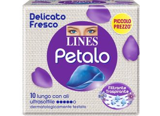 Lines Petalo Blu Assorbente Extra Lungo Con Ali 10 Pezzi