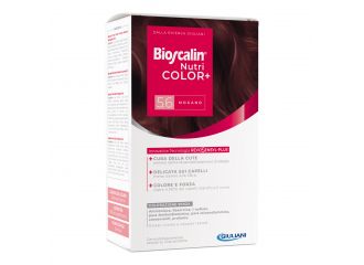 Bioscalin nutricolor plus 5,6 mogano crema colorante 40 ml + rivelatore crema 60 ml + shampoo 12 ml + trattamento finale balsamo 12 ml