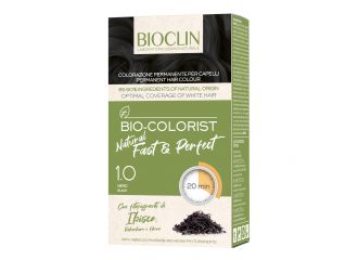 Bioclin bio color fast&perfection 1,0 nero crema colorante 60 ml + rivelatore in crema 60 ml + bio color shampoo 10 ml + bio color maschera 10 ml