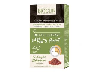 Bioclin bio color fast&perfection 4,0 castano crema colorante 60 ml + rivelatore in crema 60 ml + bio color shampoo 10 ml + bio color maschera 10 ml