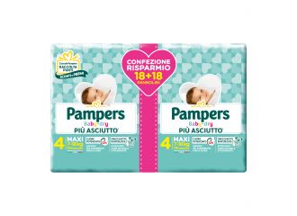 Pampers baby dry pannolini duo downcount maxi 36 pezzi