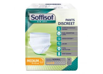 Pannolone soffisof air dry pants discreet medium 8 pezzi