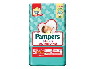 Pampers baby dry pannolino mutandina junior small pack 14 pezzi