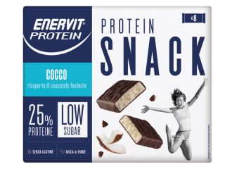 Enervit protein snack cocco low sugar  astuccio 8 x 27 g