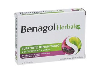 Benagol Herbal Supporto Immunitario Integratore Gusto Frutti Di Bosco 24 Pastiglie