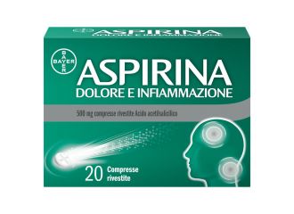 Aspirina Dolore e Infiammazione 500 mg di Acido Acetilsalicilico Per Dolori Muscolari e Articolari 20 Compresse