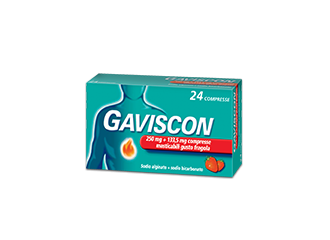 Gaviscon 24 compresse fragola 250 +133,5 mg