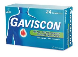 Gaviscon 24 compresse menta 500+267 mg