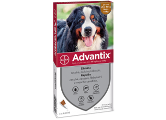 Advantix Spot-on per Cani Oltre i 40 Kg fino a 60 Kg 4 Pipette Monodose 6 ml