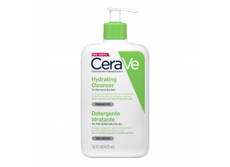 CeraVe Detergente Idratante Viso Pelle da Normale a Secca, con acido ialuronico e ceramidi 473 ml