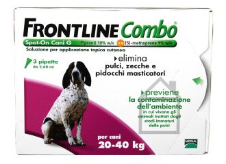 Frontline combo spot-on cani antiparassitario 3 pipette da 2,68ml