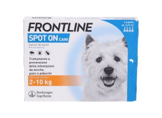 Frontline Spot-On Cani Taglia Piccola 2-10 kg 4 Pipette Monodose
